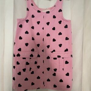 btween Pink Heart Patterned Casual Dress